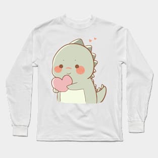 Heart Dinosaur Long Sleeve T-Shirt